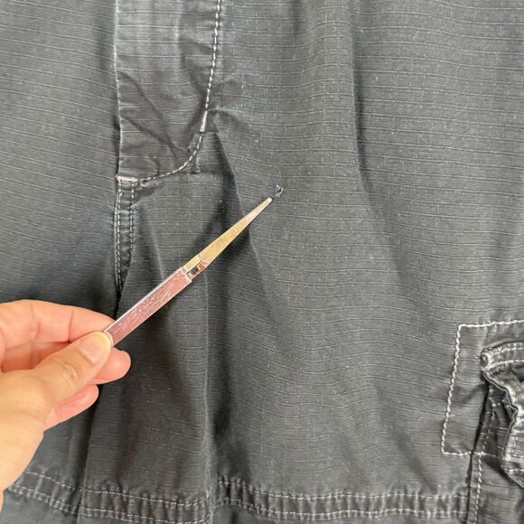 Polo Jeans Company Ralph Lauren Cargo Shorts RipStop Mens 42 Black 90s Utility - Picture 12 of 12